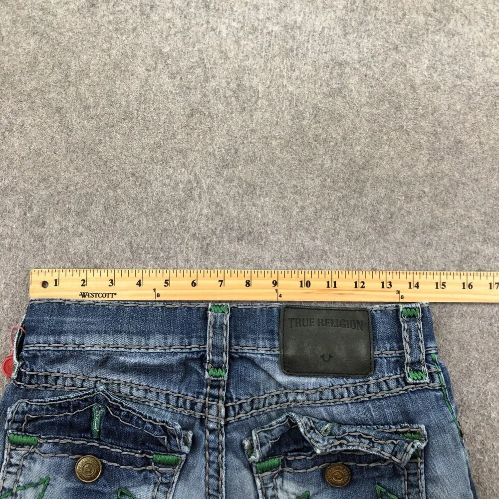 True Religion Geno Jeans Mens 28x33 Blue Medium Wash Relaxed Slim Straight Denim